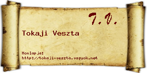 Tokaji Veszta névjegykártya